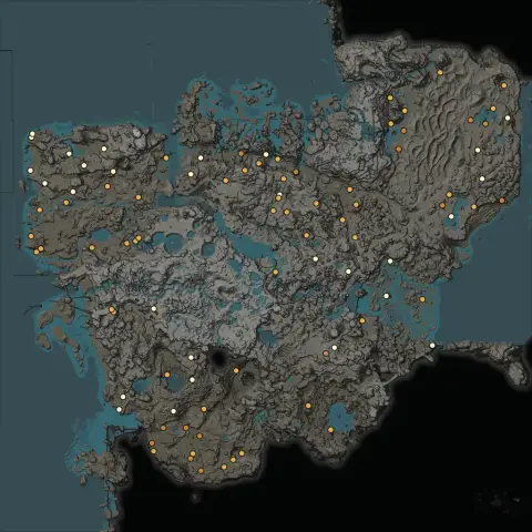Map of all Limestone locations in Satisfactory