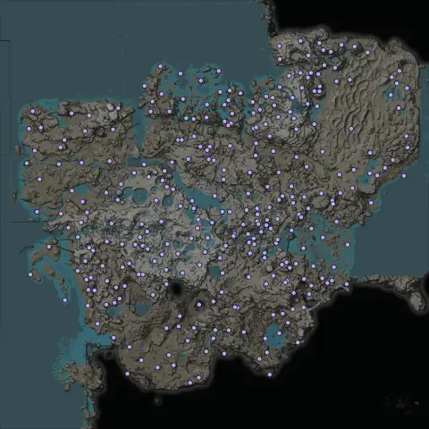 Map of all Mercer Spheres locations in Satisfactory